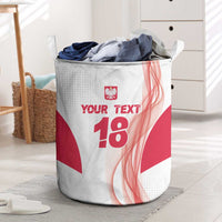 Custom Poland Volleyball Laundry Basket Polish Eagle Sports Pride