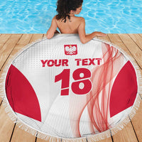 Custom Poland Volleyball Beach Blanket Polish Eagle Sports Pride