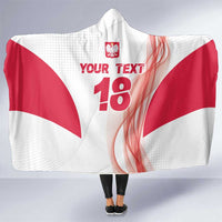 Custom Poland Volleyball Hooded Blanket Polish Eagle Sports Pride