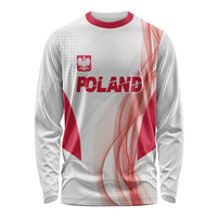 Custom Poland Volleyball Long Sleeve Shirt Polish Eagle Sports Pride