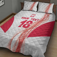 Custom Poland Volleyball Quilt Bed Set Polish Eagle Sports Pride