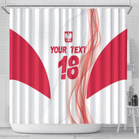 Custom Poland Volleyball Shower Curtain Polish Eagle Sports Pride