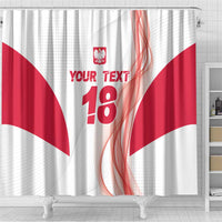 Custom Poland Volleyball Shower Curtain Polish Eagle Sports Pride