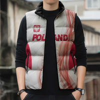 Custom Poland Volleyball Sleeveless Puffer Jacket Polish Eagle Sports Pride