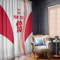 Custom Poland Volleyball Window Curtain Polish Eagle Sports Pride