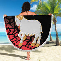 Personalized Faroe Islands Beach Blanket Coat Of Arms Flag Style