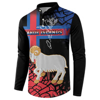 Personalized Faroe Islands Button Sweatshirt Coat Of Arms Flag Style