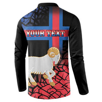 Personalized Faroe Islands Button Sweatshirt Coat Of Arms Flag Style