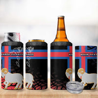 Personalized Faroe Islands 4 in 1 Can Cooler Tumbler Coat Of Arms Flag Style