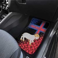 Personalized Faroe Islands Car Mats Coat Of Arms Flag Style