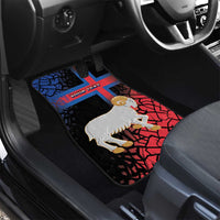 Personalized Faroe Islands Car Mats Coat Of Arms Flag Style