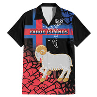 Personalized Faroe Islands Family Matching Mermaid Dress and Hawaiian Shirt Coat Of Arms Flag Style