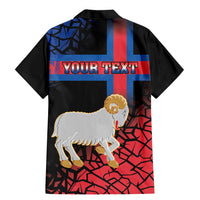 Personalized Faroe Islands Family Matching Mermaid Dress and Hawaiian Shirt Coat Of Arms Flag Style