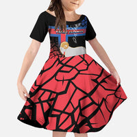 Personalized Faroe Islands Family Matching Tank Maxi Dress and Hawaiian Shirt Coat Of Arms Flag Style