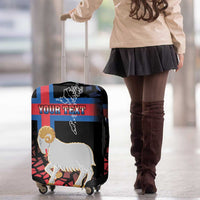Personalized Faroe Islands Luggage Cover Coat Of Arms Flag Style