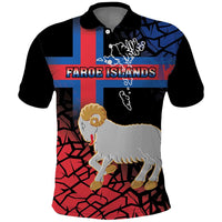 Personalized Faroe Islands Polo Shirt Coat Of Arms Flag Style