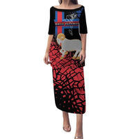 Personalized Faroe Islands Puletasi Coat Of Arms Flag Style