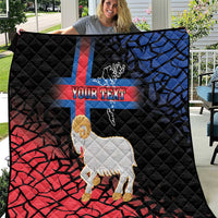 Personalized Faroe Islands Quilt Coat Of Arms Flag Style