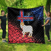 Personalized Faroe Islands Quilt Coat Of Arms Flag Style