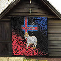 Personalized Faroe Islands Quilt Coat Of Arms Flag Style