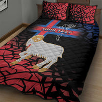 Personalized Faroe Islands Quilt Bed Set Coat Of Arms Flag Style
