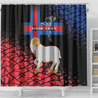 Personalized Faroe Islands Shower Curtain Coat Of Arms Flag Style