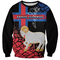 Personalized Faroe Islands Sweatshirt Coat Of Arms Flag Style
