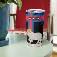 Personalized Faroe Islands Tumbler Cup Coat Of Arms Flag Style