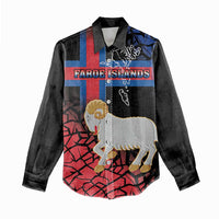 Personalized Faroe Islands Women Casual Shirt Coat Of Arms Flag Style