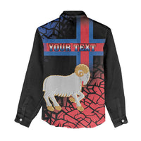 Personalized Faroe Islands Women Casual Shirt Coat Of Arms Flag Style