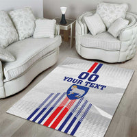 Custom Faroe Islands Football Area Rug Go Champion White Version