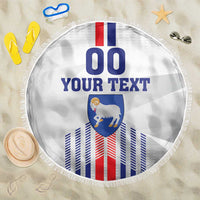 Custom Faroe Islands Football Beach Blanket Go Champion White Version