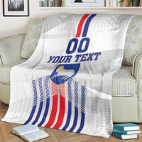 Custom Faroe Islands Football Blanket Go Champion White Version