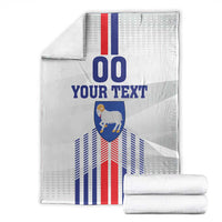 Custom Faroe Islands Football Blanket Go Champion White Version
