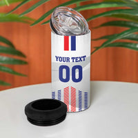 Custom Faroe Islands Football 4 in 1 Can Cooler Tumbler Go Champion White Version