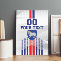 Custom Faroe Islands Football Canvas Wall Art Go Champion White Version
