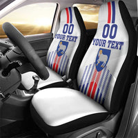 Custom Faroe Islands Football Car Seat Cover Go Champion White Version