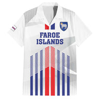 Custom Faroe Islands Football Family Matching Long Sleeve Bodycon Dress and Hawaiian Shirt Go Champion White Version
