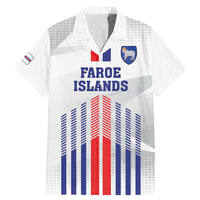Custom Faroe Islands Football Family Matching Mermaid Dress and Hawaiian Shirt Go Champion White Version