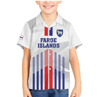 Custom Faroe Islands Football Family Matching Mermaid Dress and Hawaiian Shirt Go Champion White Version
