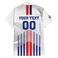 Custom Faroe Islands Football Family Matching Puletasi and Hawaiian Shirt Go Champion White Version