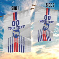 Custom Faroe Islands Football Garden Flag Go Champion White Version