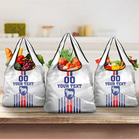 Custom Faroe Islands Football Grocery Bag Go Champion White Version