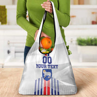 Custom Faroe Islands Football Grocery Bag Go Champion White Version