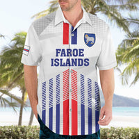 Custom Faroe Islands Football Hawaiian Shirt Go Champion White Version
