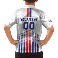 Custom Faroe Islands Football Hawaiian Shirt Go Champion White Version