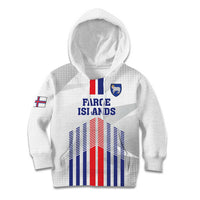 Custom Faroe Islands Football Kid Hoodie Go Champion White Version