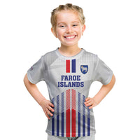 Custom Faroe Islands Football Kid T Shirt Go Champion White Version