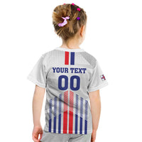 Custom Faroe Islands Football Kid T Shirt Go Champion White Version