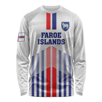 Custom Faroe Islands Football Long Sleeve Shirt Go Champion White Version